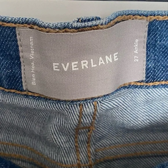 Everlane Medium Wash Straight Ankle Jeans Size 27 - Picture 3 of 7